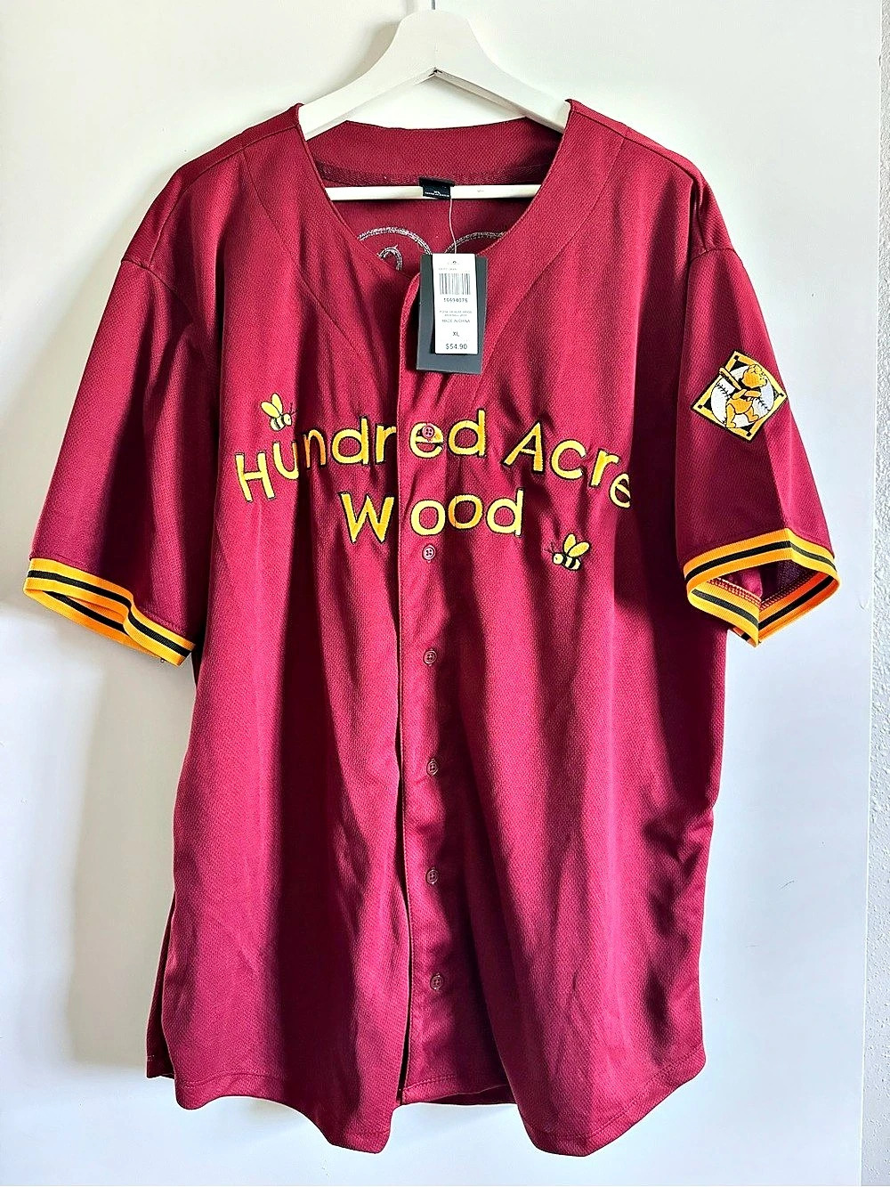 BoxLunch Disney Winnie the Pooh Hundred Acre Wood Baseball Jersey XL
